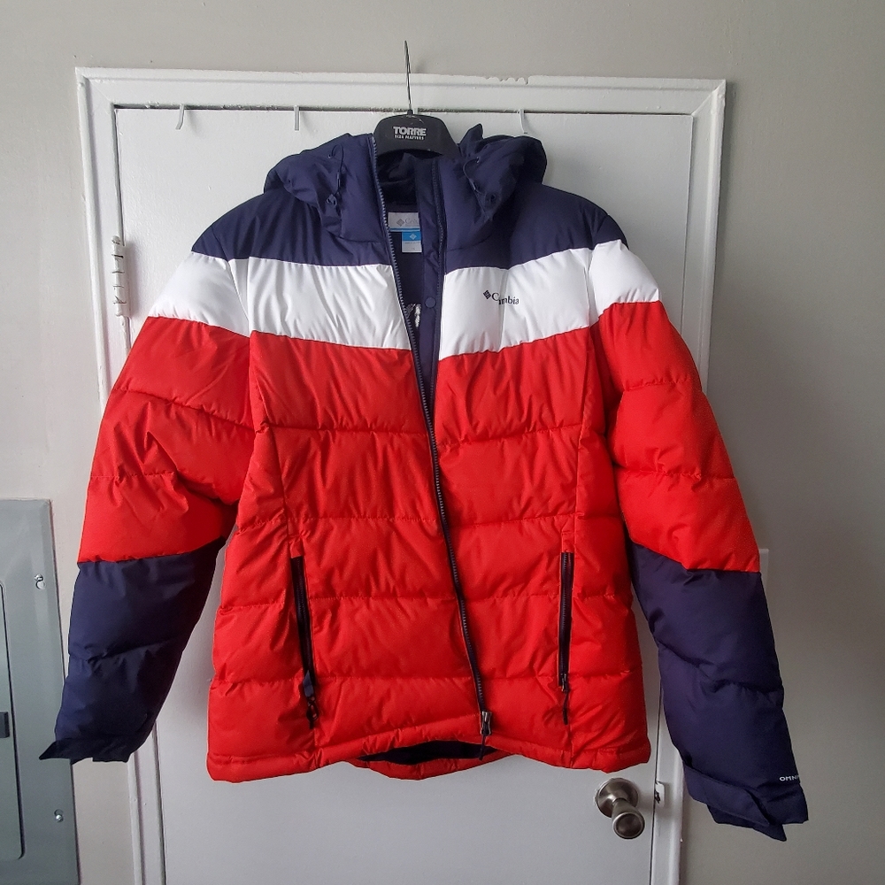 Columbia Women's Abbott Peak Insulated Jacket, Orange, White & Navy